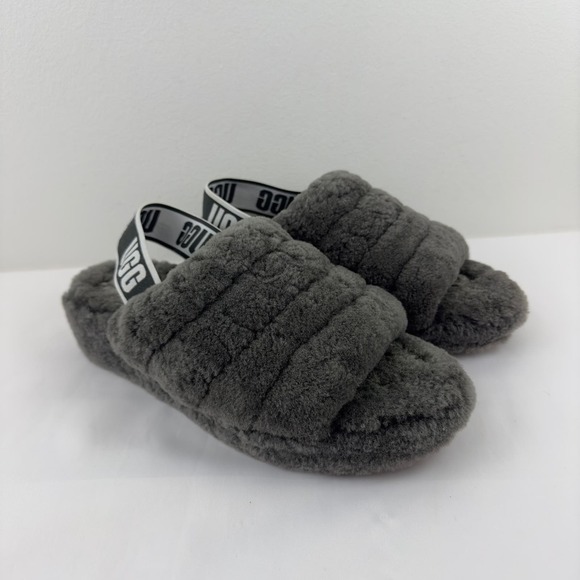 UGG Shoes - UGG Fluff Yeah gray‎ slippers/slides